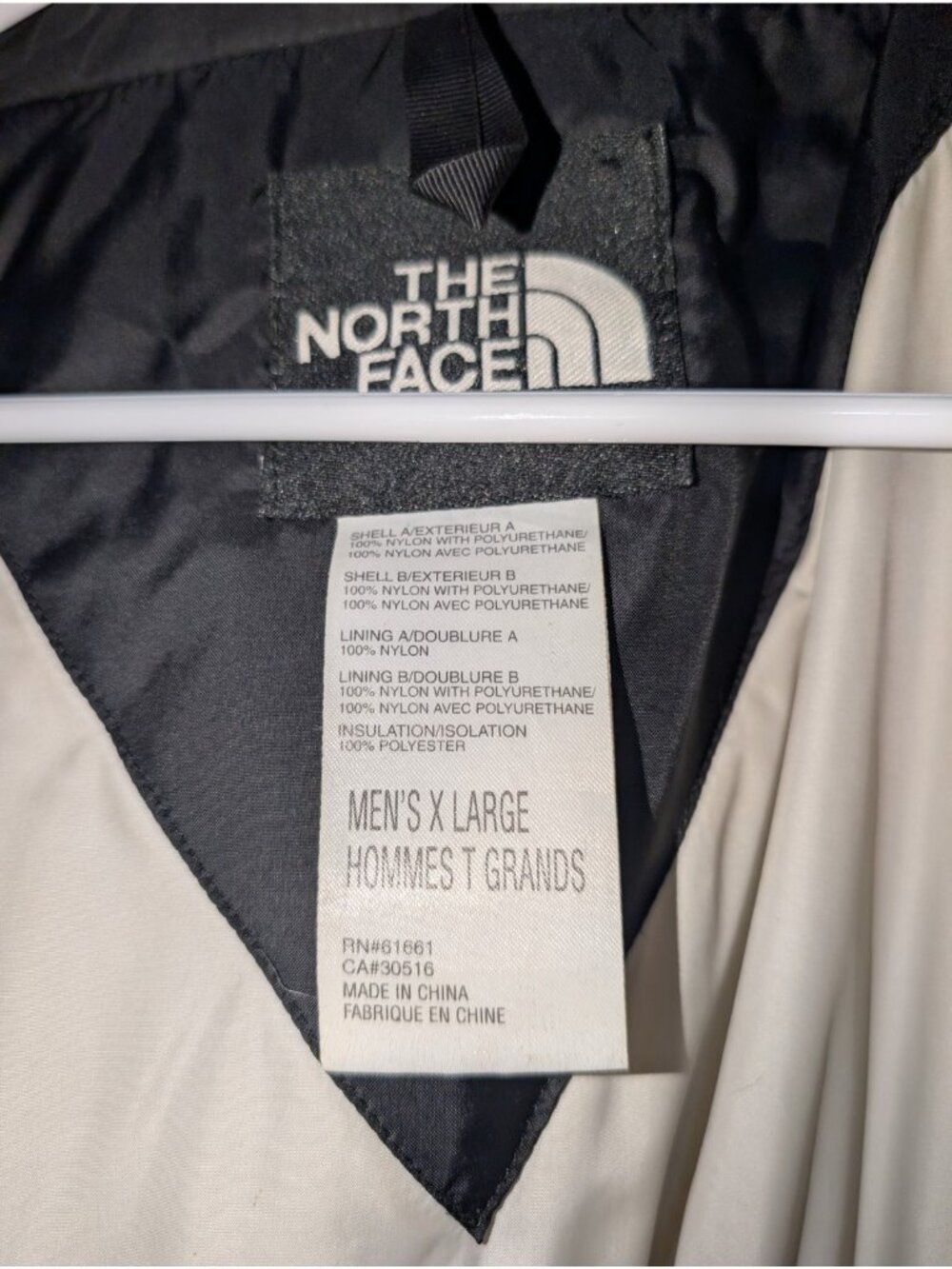 The North Face Men's XL Black White Insulated Ski Snow Jacket Coat - Picture 6 of 8